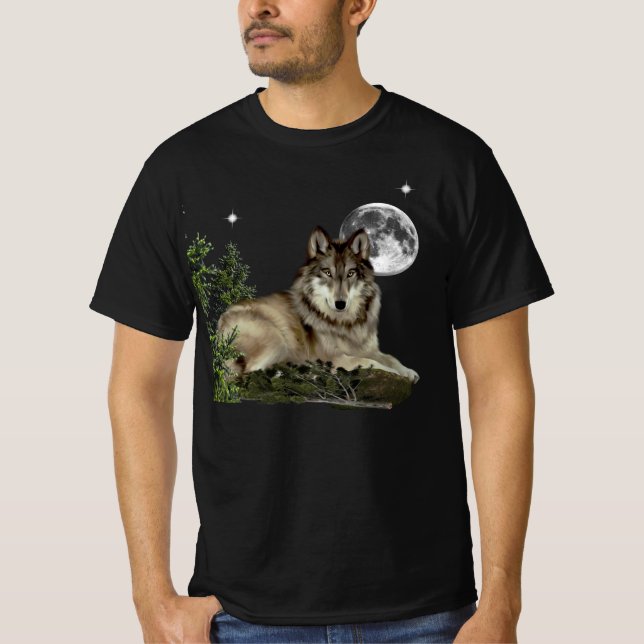 wolf and moon T-Shirt (Front)