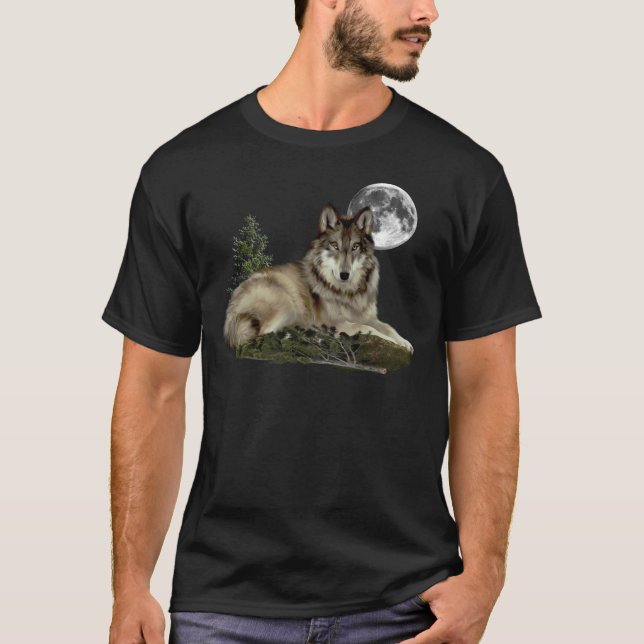 wolf and moon T-Shirt (Front)
