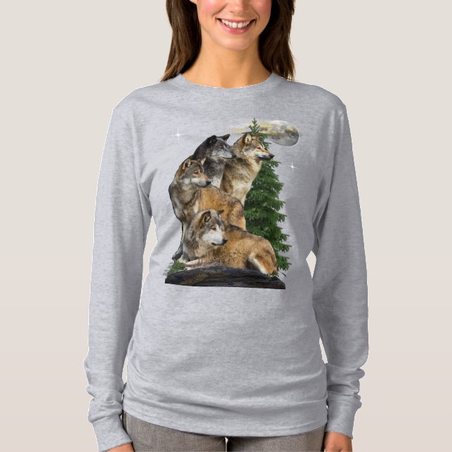 Wolf and Moon T-Shirt (Front)