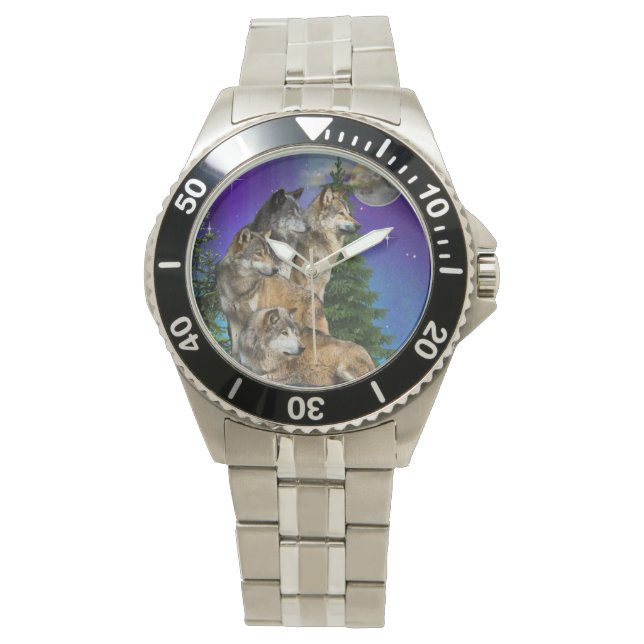 Wolf and Moon Watch (Front)