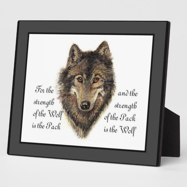 Wolf and Pack Quote Plaque (Side)