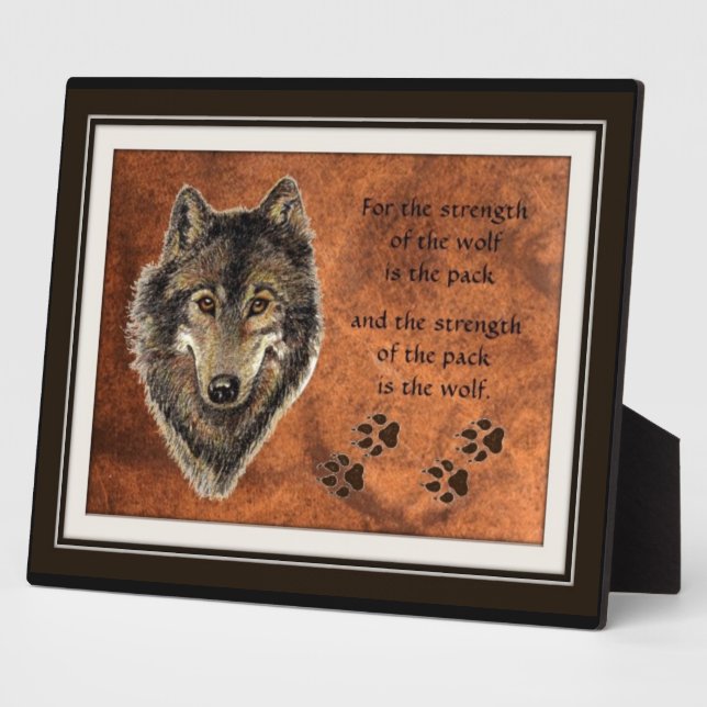Wolf and Pack Quote Plaque (Side)