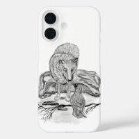 Wolf and Raven black and white design
