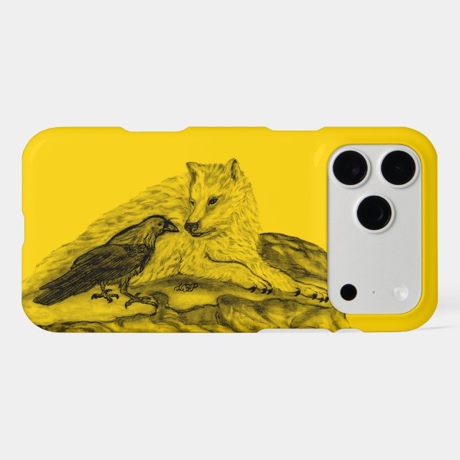 Wolf and Raven black and yellow design (Back (Horizontal))
