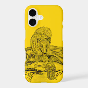 Wolf and Raven black and yellow design