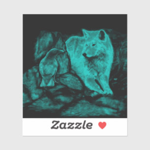 Wolf and Raven in the Night