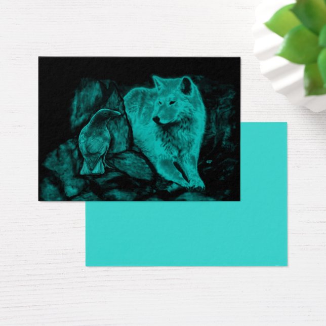 Wolf and Raven in the Night (Desk)