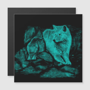 Wolf and Raven in the Night Card