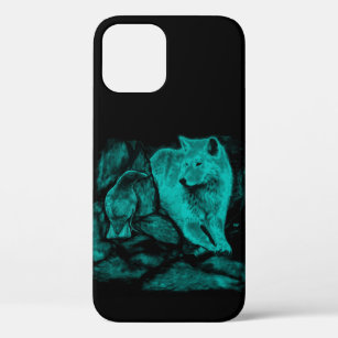 Wolf and Raven in the Night iPhone 12 Pro Case
