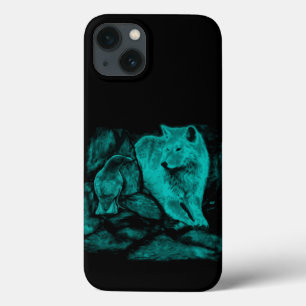 Wolf and Raven in the Night iPhone 13 Case