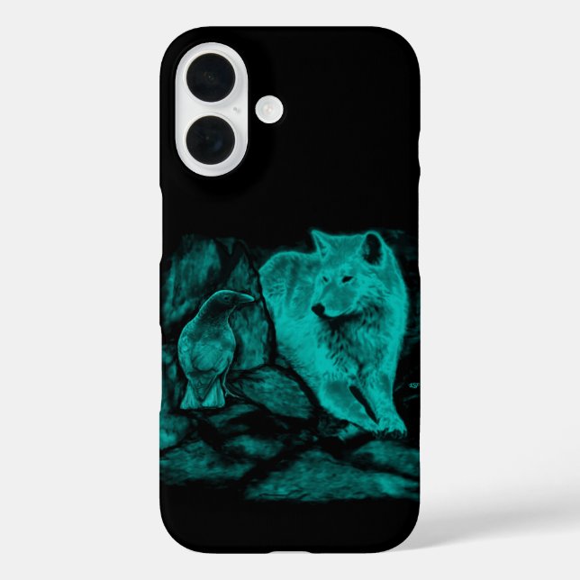 Wolf and Raven in the Night Case-Mate iPhone Case (Back)