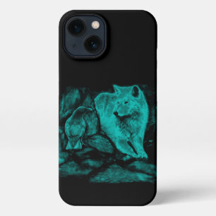 Wolf and Raven in the Night iPhone 13 Case
