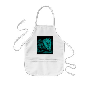 Wolf and Raven in the Night Kids Apron