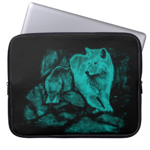 Wolf and Raven in the Night Laptop Sleeve