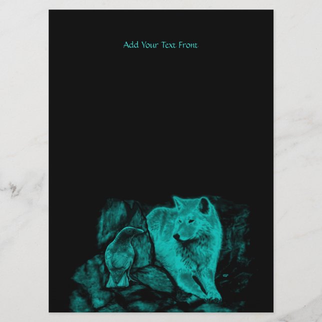 Wolf and Raven in the Night Menu (Front)