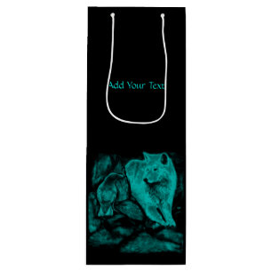 Wolf and Raven in the Night Wine Gift Bag