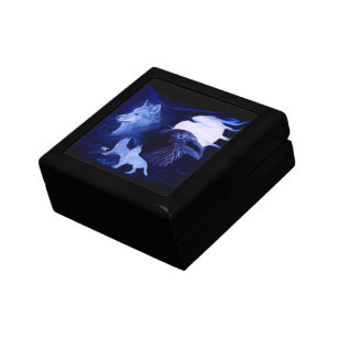 Wolf and Raven with full moon Gift Box