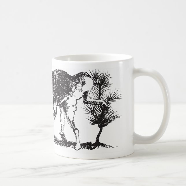 Wolf and slogan cup art (Right)