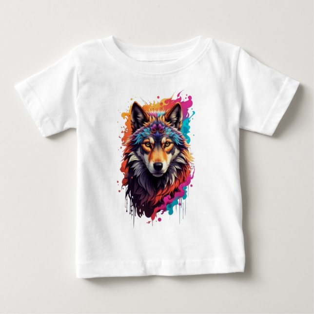 Wolf Animal Logo Design-87694 Baby T-Shirt (Front)