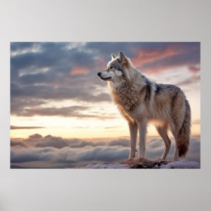 Wolf Animal Nature Majestic Wilderness Poster