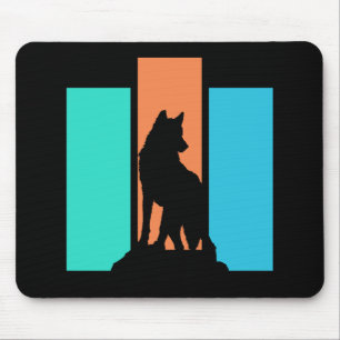 Wolf Animal Silhouette Outdoors Nature Mouse Pad