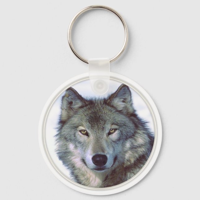 Wolf animal totem key ring (Front)