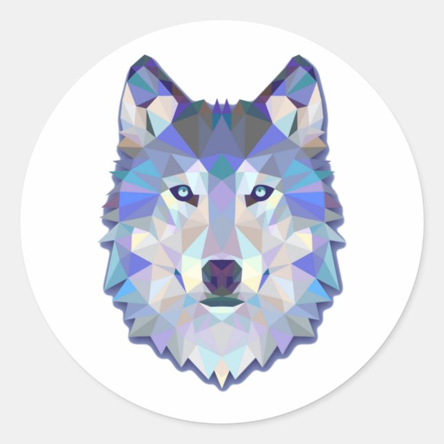Wolf Animals Best Gift Classic Round Sticker (Front)