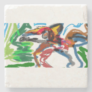 wolf are running stone coaster