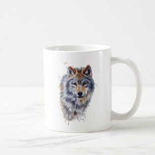 Wolf art design. coffee mug