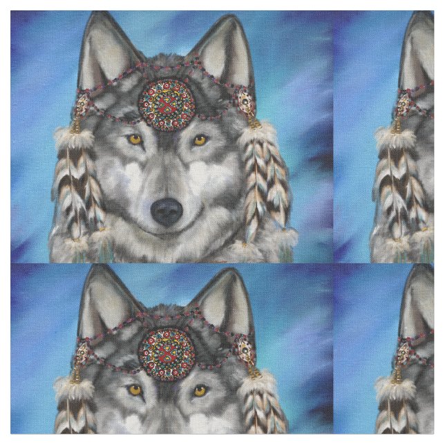 WOLF  ART FABRIC (Close Up)