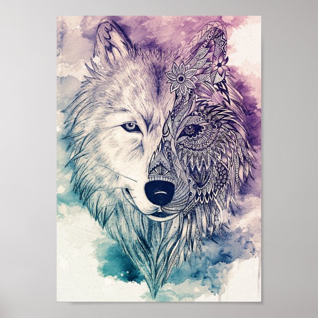 Wolf artwork poster (Front)