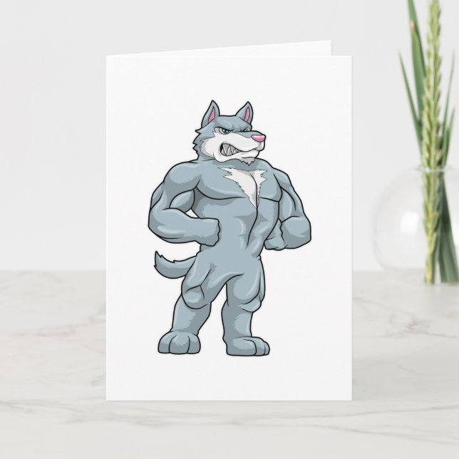 Wolf as Bodybuilder extreme Card (Front)