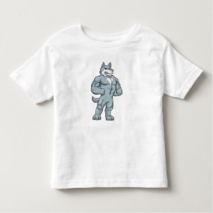 Wolf as Bodybuilder extreme Toddler T-Shirt
