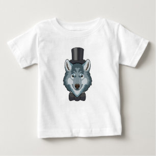 Wolf as Groom with Bow Baby T-Shirt
