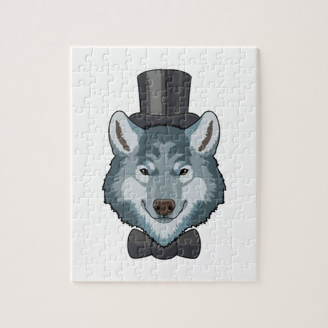 Wolf as Groom with Bow Jigsaw Puzzle (Vertical)