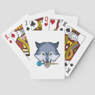 Wolf at Darts with Dart Playing Cards