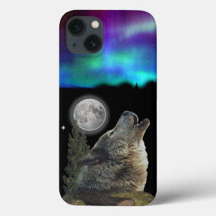 Wolf at night art iPhone 13 case