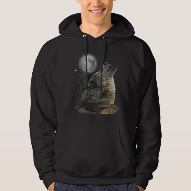Wolf at Night t-shirts (Front)