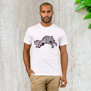 Wolf Attacking Mens T-Shirt