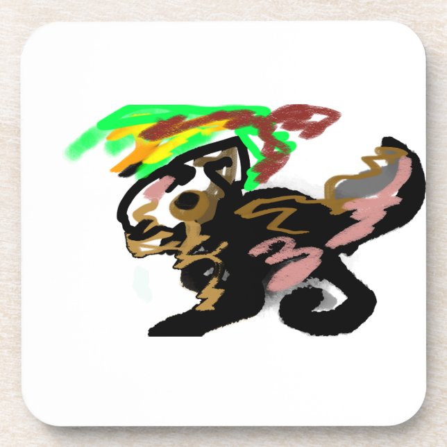 Wolf autumn joy coaster (Front)