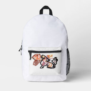 Wolf Autumn sunset Printed Backpack