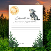 Wolf Baby shower - Baby bucket list