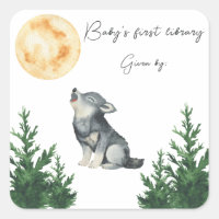Wolf Baby Shower Baby's first library