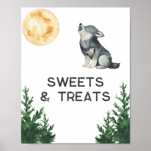 Wolf Baby Shower Sweets and Treats Poster