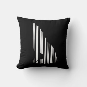 WOLF BAR CODE Howl Barcode Pattern Design Cushion