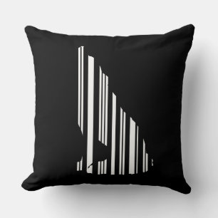 WOLF BAR CODE Howl Barcode Pattern Design Cushion