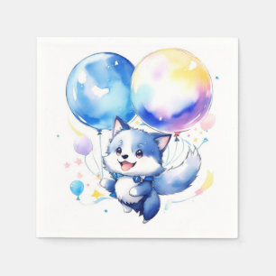 Wolf Birthday Napkin