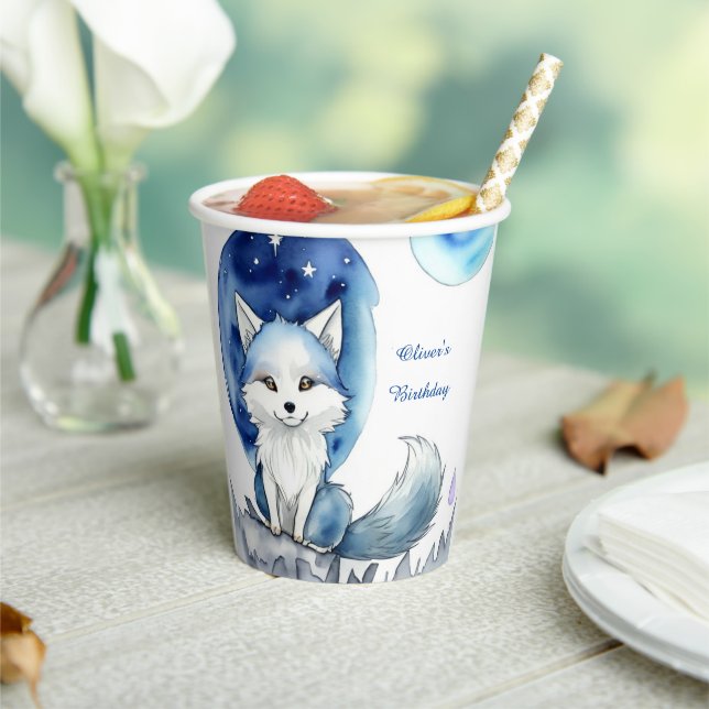 Wolf Birthday Paper Cups (Insitu)