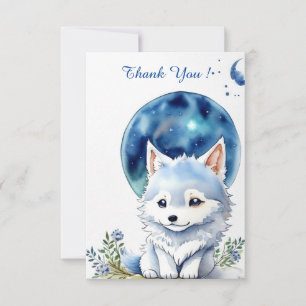 Wolf Birthday Thank You Card
