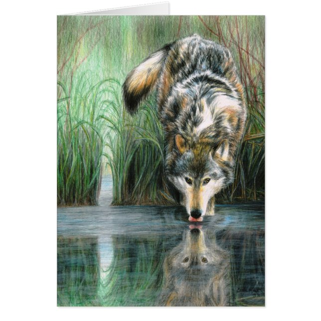 Wolf blank card (Front)